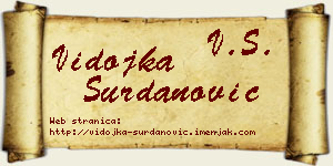 Vidojka Surdanović vizit kartica